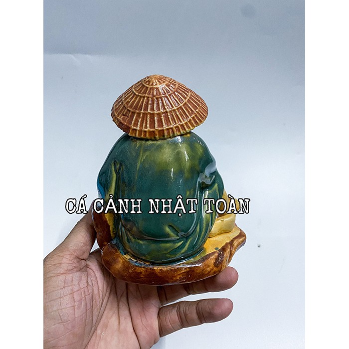 ÔNG CÂU TRANG TRÍ HỒ CÁ NON BỘ CAO 14CM