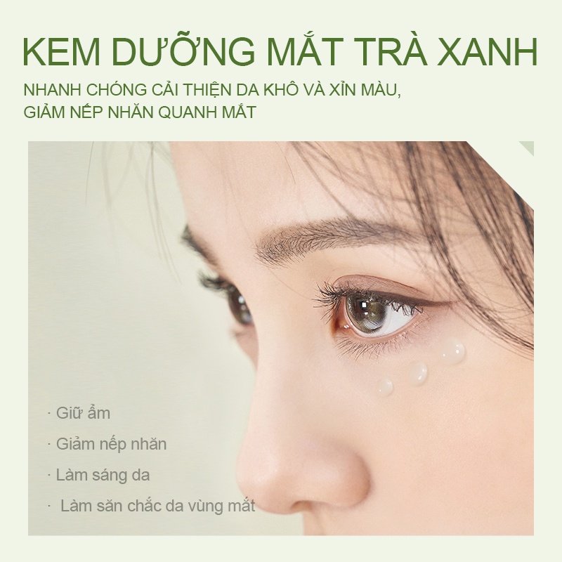 Kem dưỡng da mắt Fenyi chiết xuất trà xanh giảm bọng mắt 15g