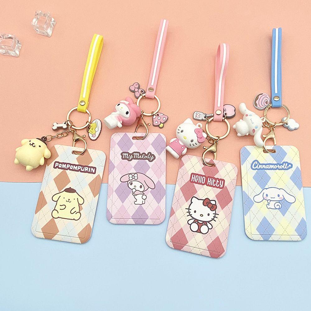SOMEDAYZL Dây Đeo Thẻ Tín Dụng Kuromi Dạng Móc Chìa Khóa / Thẻ Tiện Dụng Ốp