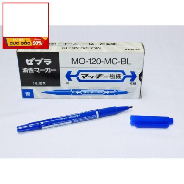 1 hộp 10 bút dạ kim 2 đầu