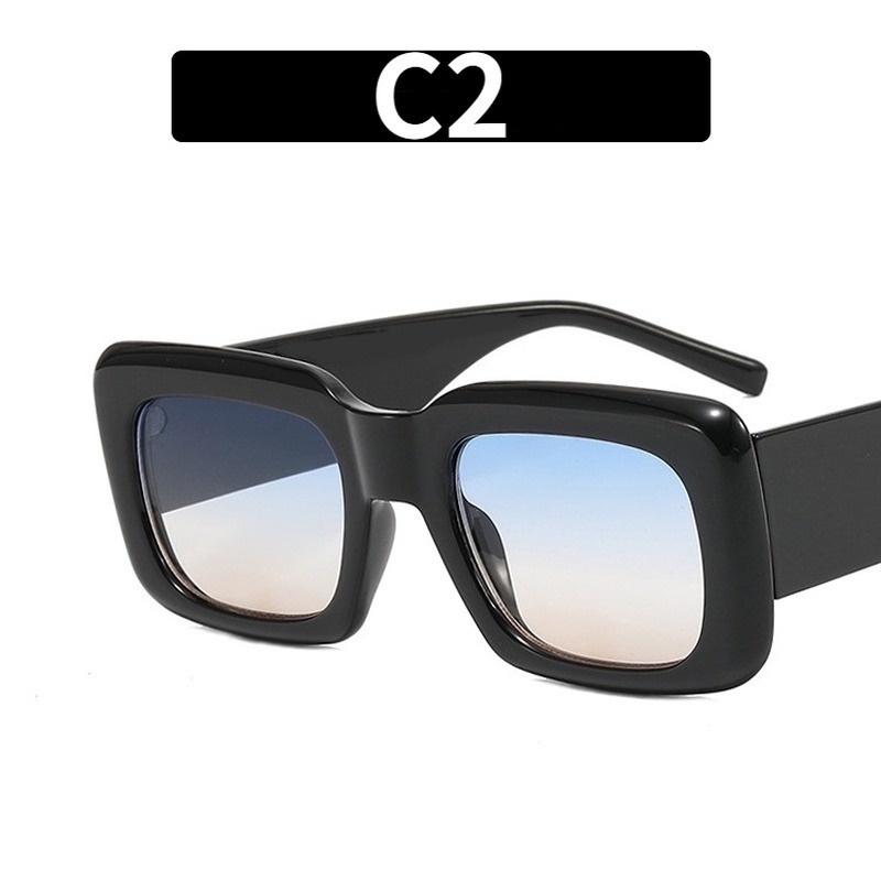 (KIQI-FASHION) COD Mới Kính Mát Hình Chữ Nhật Chống Tia Uv400 Cho Nam Nữ