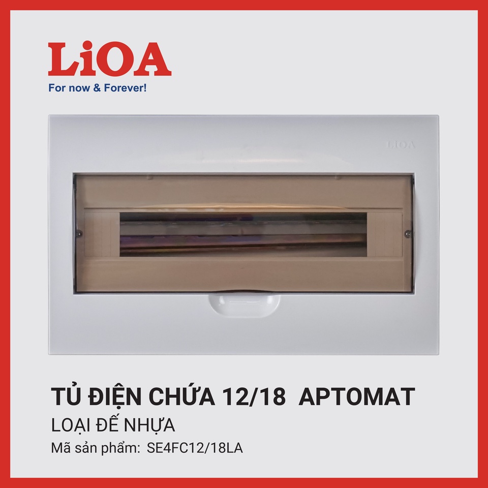 Tủ Điện Âm Tường LiOA - Hộp Chứa Aptomat Cầu Dao Bằng Nhựa - Tủ Chứa Át