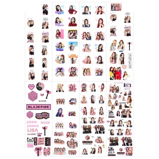 Sticker BLACKPINK 30 ảnh có đề can bóc dán sticker kpop mẫu ngẫu nhiên