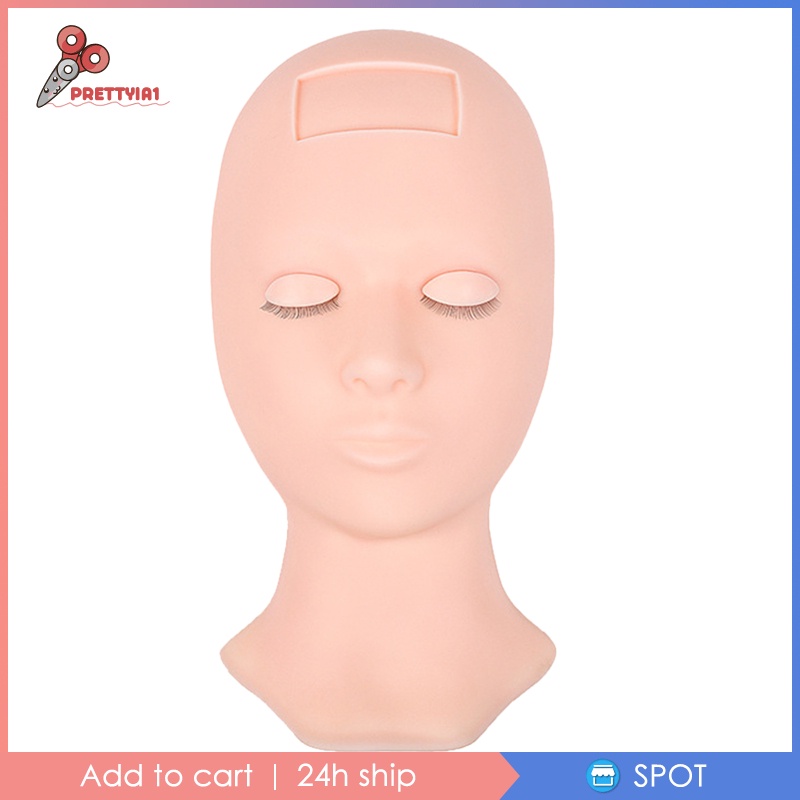 Đầu Ma Nơ Canh Bằng Silicone [Prettyia1] Luyện Tập Nối Mi Giả