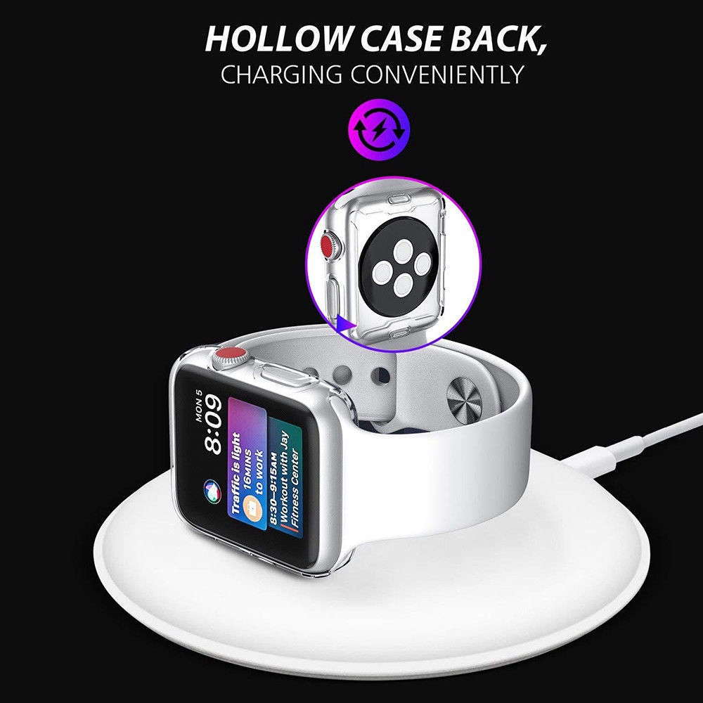 Ốp bọc mặt đồng hồ Compatible For Apple iWatch 40mm/44mm từ chất liệu TPU trong suốt