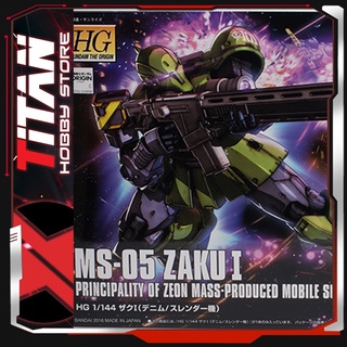 Mô hình Lắp Ráp Nhựa Gunpla HG UC 1/144 Zaku I (Denim/Slender) Gundam Origin ver Bandai Japan ( Logo Xanh )