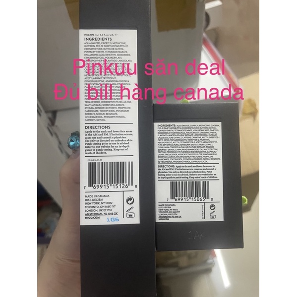 NIOD serum giảm nhăn cổ 70-98$ tăng đàn hồi Neck Elasticity Catalyst NEC