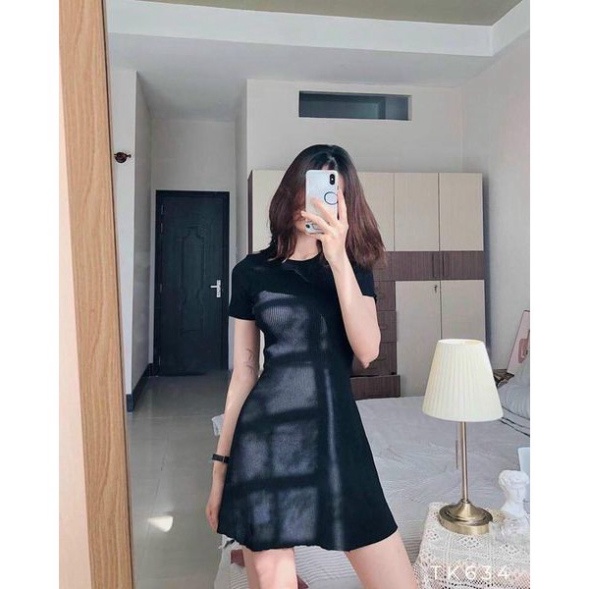 Đầm Body Ngắn Thun Gân Form Xòe thời trang và năng động  nhiều màu sắc Tôn Dáng Nữ Tính