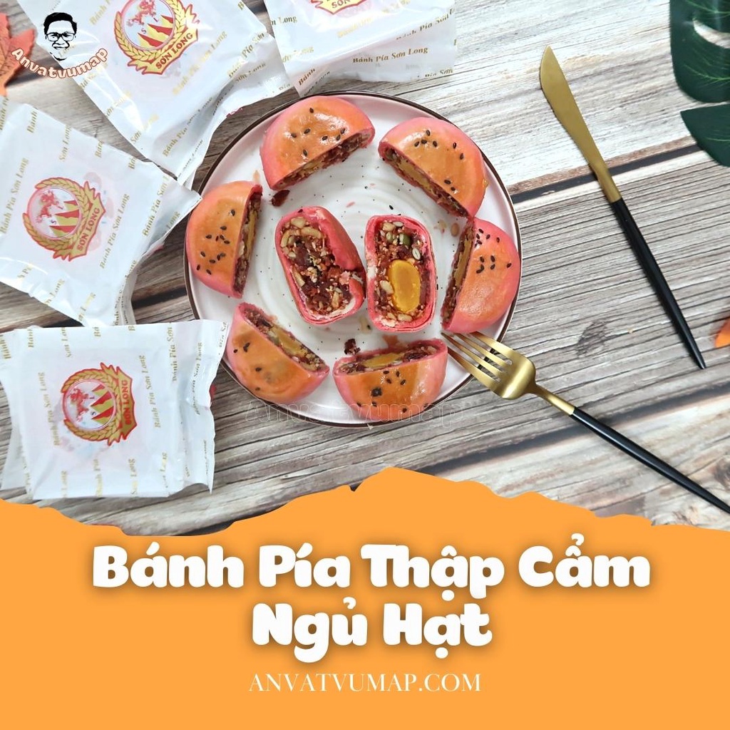 [ANVATVUMAP - NHÀ LÀM 100%] COMBO Bánh Pía Thập Cẩm Ngũ Hạt (Nhân Mặn) -Hộp 4 Cái