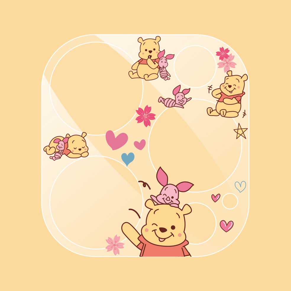 Miếng Dán Ống Kính Máy Ảnh Trong Suốt Họa Tiết Hoạt Hình Dễ Thương Cho iPhone 13ProMax 13Pro 13mini