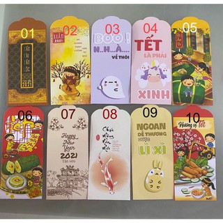 Combo 10 bao lì xì tết 2021