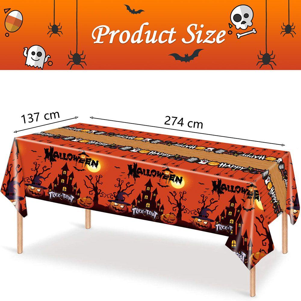 Bộ 24 Đĩa / Khăn Trải Bàn / Cờ Chủ Đề Halloween Sáng Tạo Dùng Một Lần