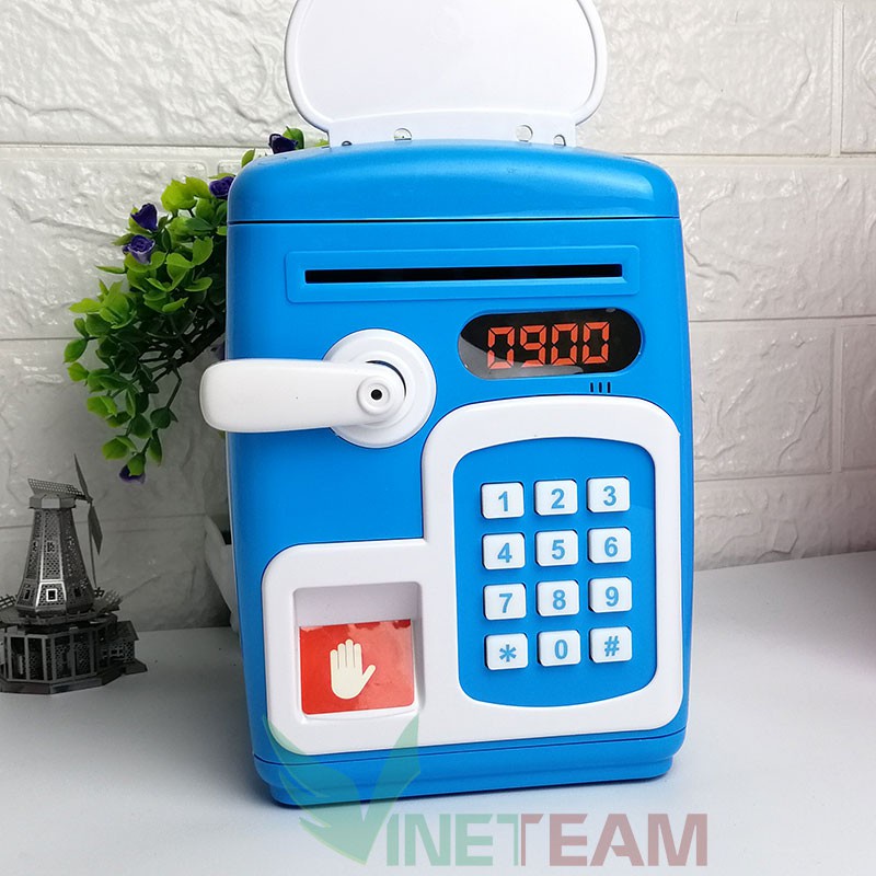 Két Sắt Mini Mật Khẩu Thông Minh In Dấu Vân Tay Cho Bé Dùng Pin Tự Động