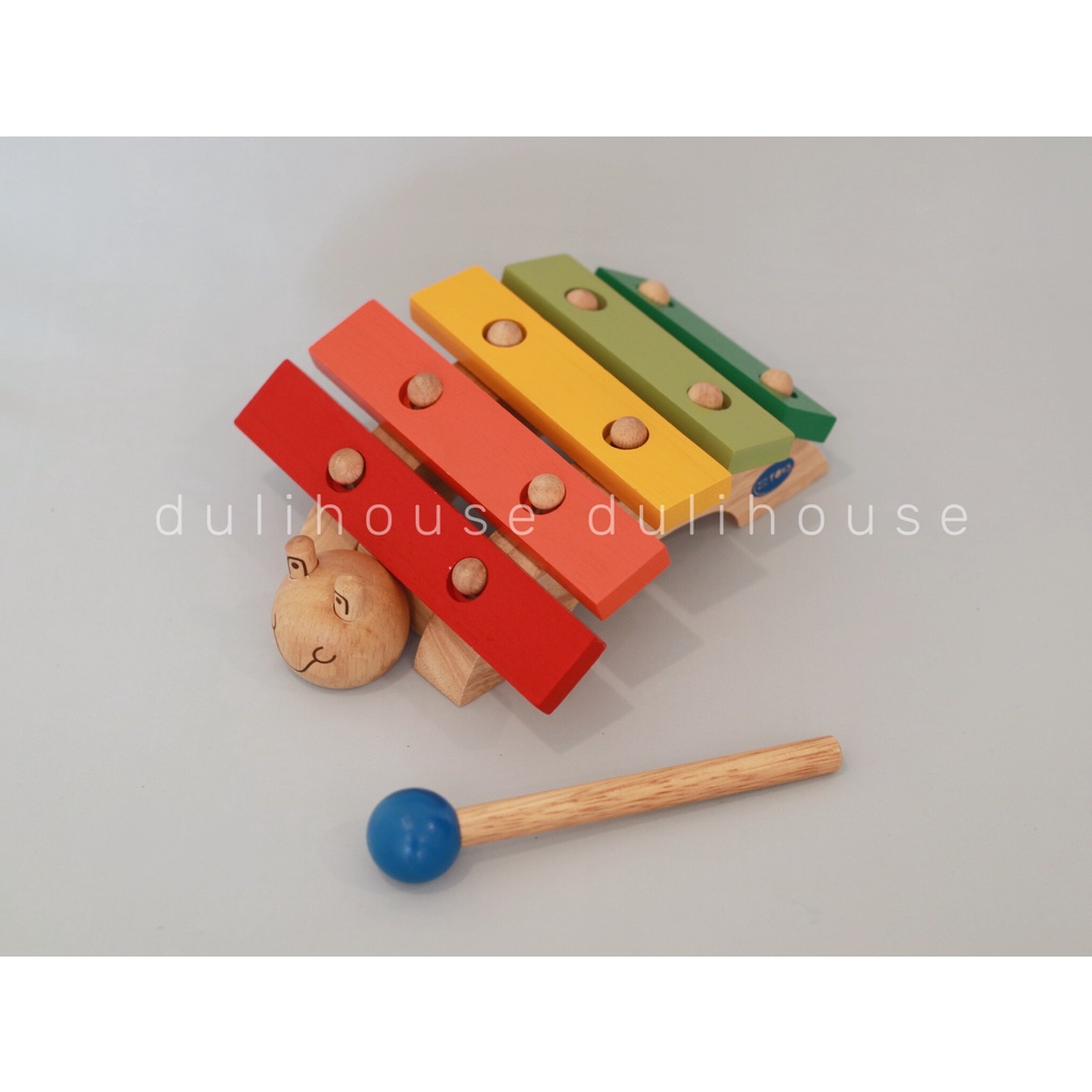 Đồ chơi gỗ đàn hình rùa Winwintoys, giúp bé phân biệt được các màu sắc cơ bản, phát triển trí não, tâm hồn một cách toàn