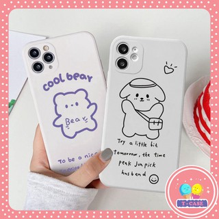 Ốp iphone - Ốp lưng dẻo cạnh vuông Cool bear và cún 6/6plus/7/8/7plus/8plus/x/xs/xsmax/11/11promax/12