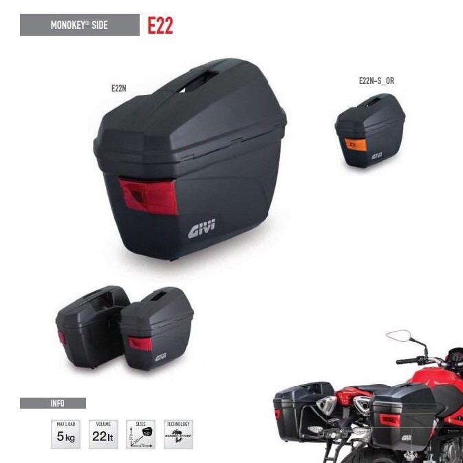 Thùng hông GIVI E22N- Thùng hông GIVI E22NS