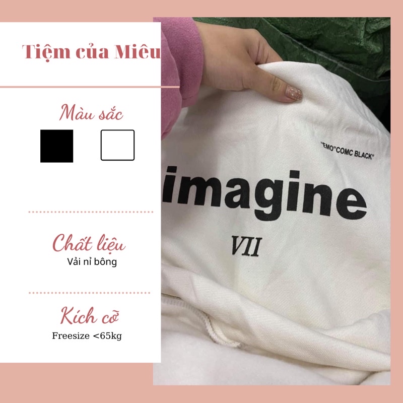Áo hoodie nỉ Inmagine Trắng | BigBuy360 - bigbuy360.vn