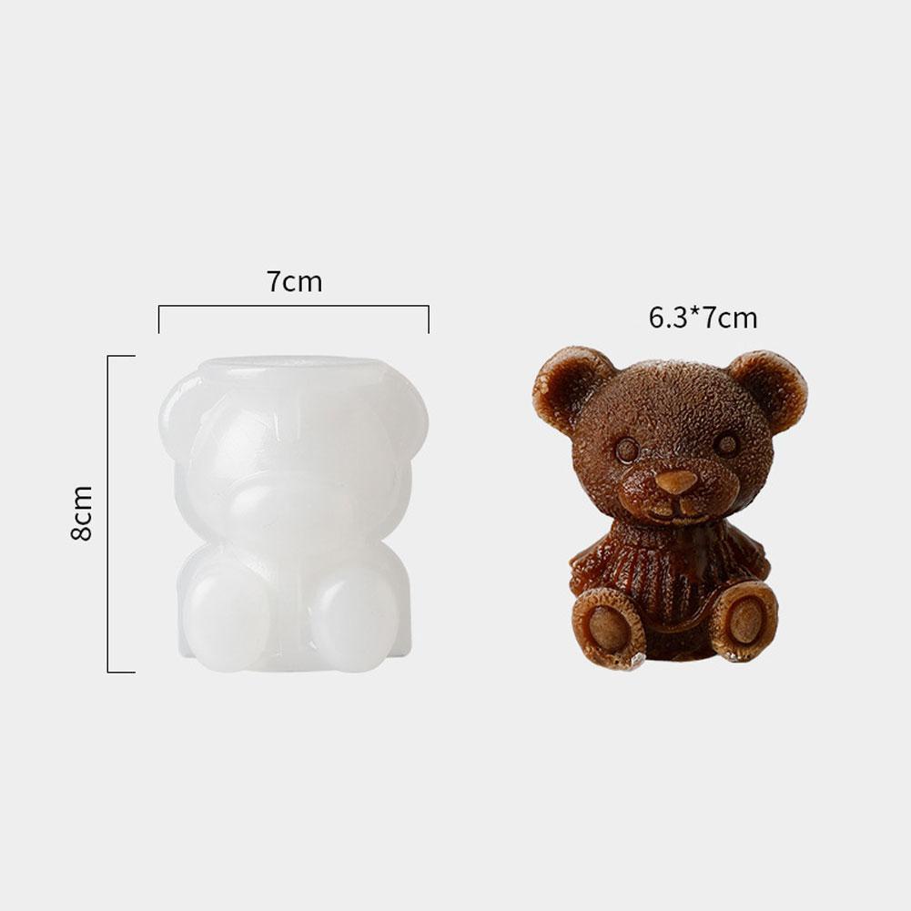 Khuôn silicone làm đá viên hình gấu 3D G4F5 T6X6