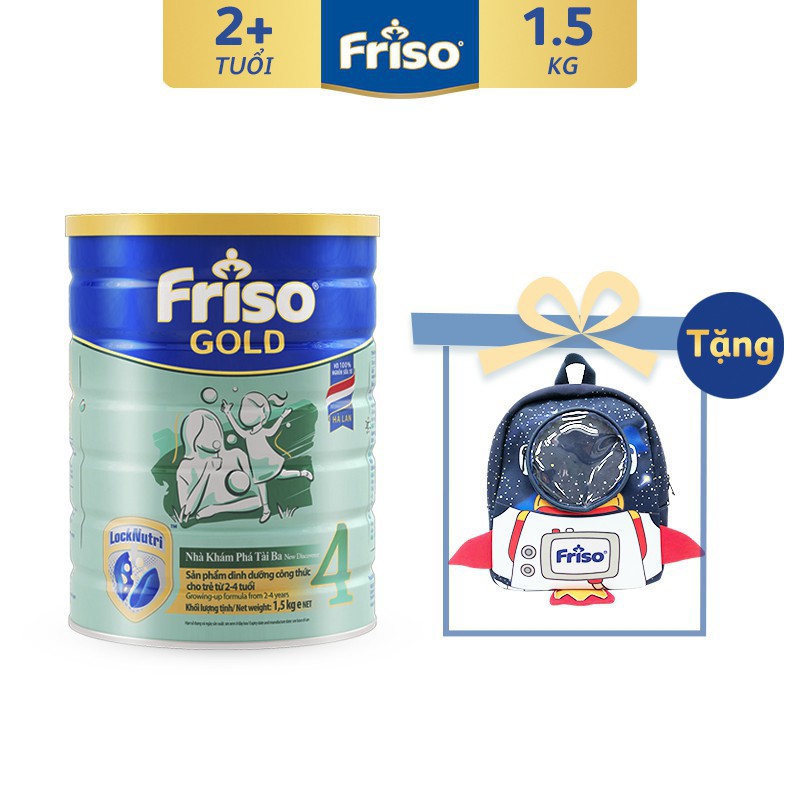 Sữa Bột Friso Gold 4 Cho Trẻ Từ 2-4 Tuổi 1.5kg + Tặng balo phi hành gia