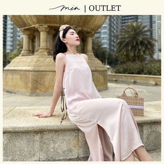 Đầm yếm lụa mịn mát màu hồng nhạt s m l xl