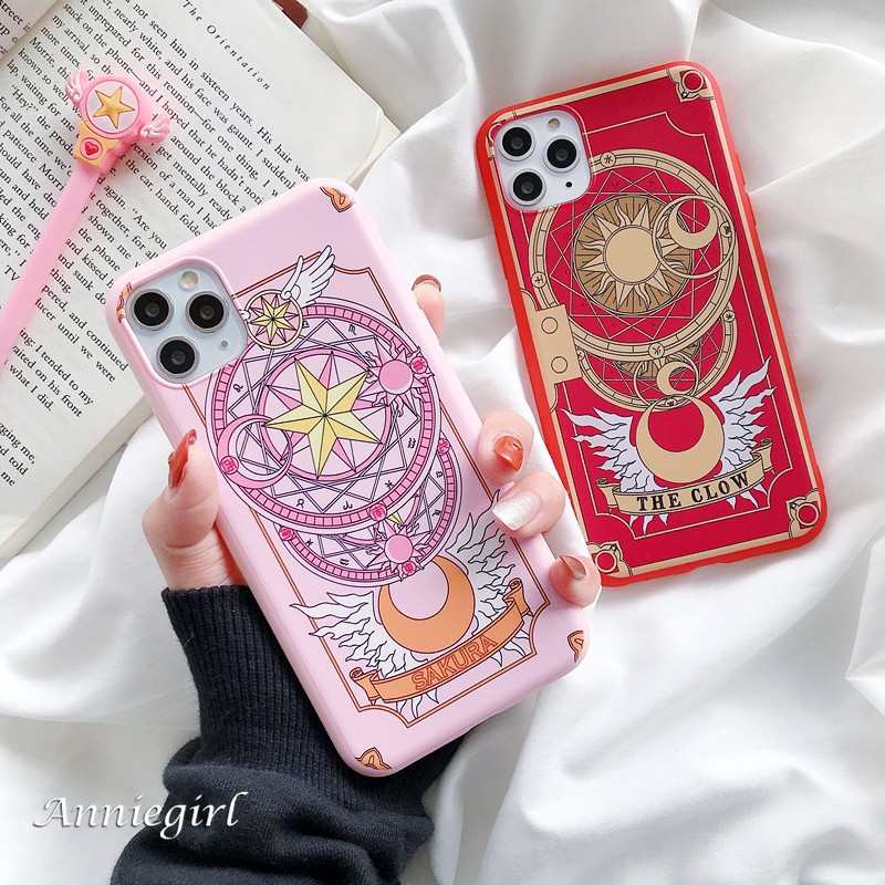 Sale 70% Ốp điện thoại bằng nhựa họa tiết  Sakura và những lá bài dành cho IPhone 11 , Pink, Giá gốc 27,000 đ - 18C57-3