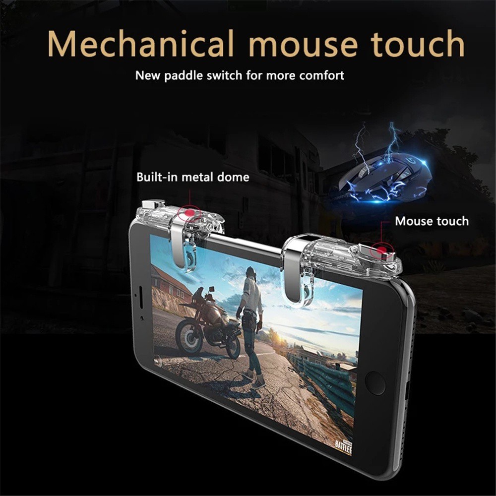 HARRIETT Mobile Gaming Gaming Trigger PUBG Game L1R1 Trigger Gaming Gamepads for Android Iphone Joystick Portable PUBG Mobile Phone Joystick Handle Joystick Controller Fire Buttons