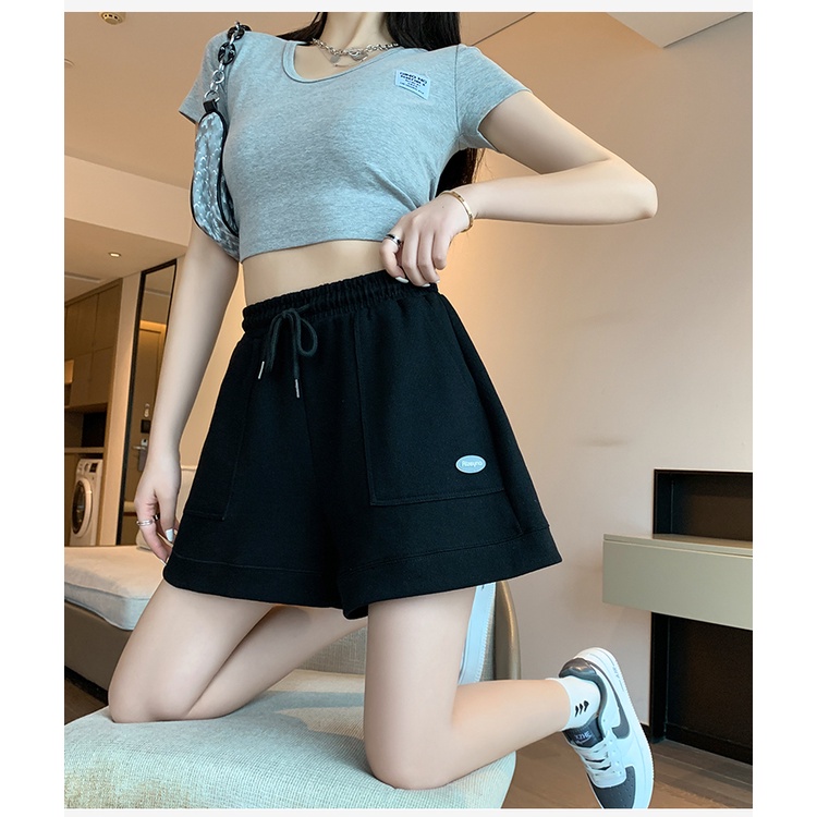 Quần Short Thể Thao Ống Rộng Phong Cách Hàn Quốc Có 3 Màu Sắc Chọn Lựa Cho Nữ