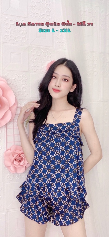 HÀNG CAO CẤP - SET ĐỒ BỘ LỤA SATIN QUẦN ĐÙI | BigBuy360 - bigbuy360.vn