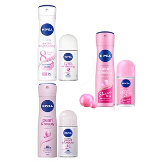 Bộ đôi xịt và lăn ngăn mùi nivea cho nữ ngăn mùi 48h