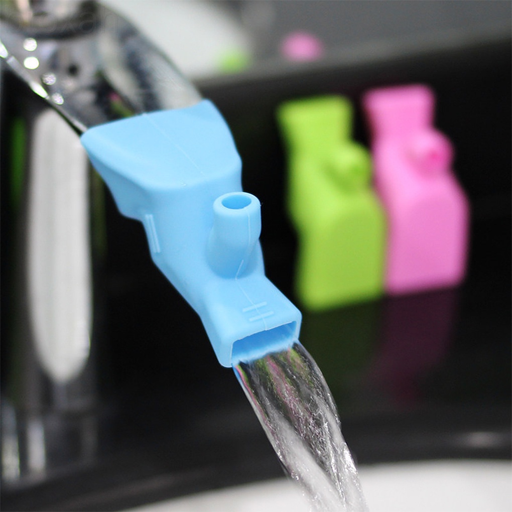 Faucet Extender Kitchen Bathroom Water Tap Extension Kids Water Reach Faucet Silicone Extender broxah