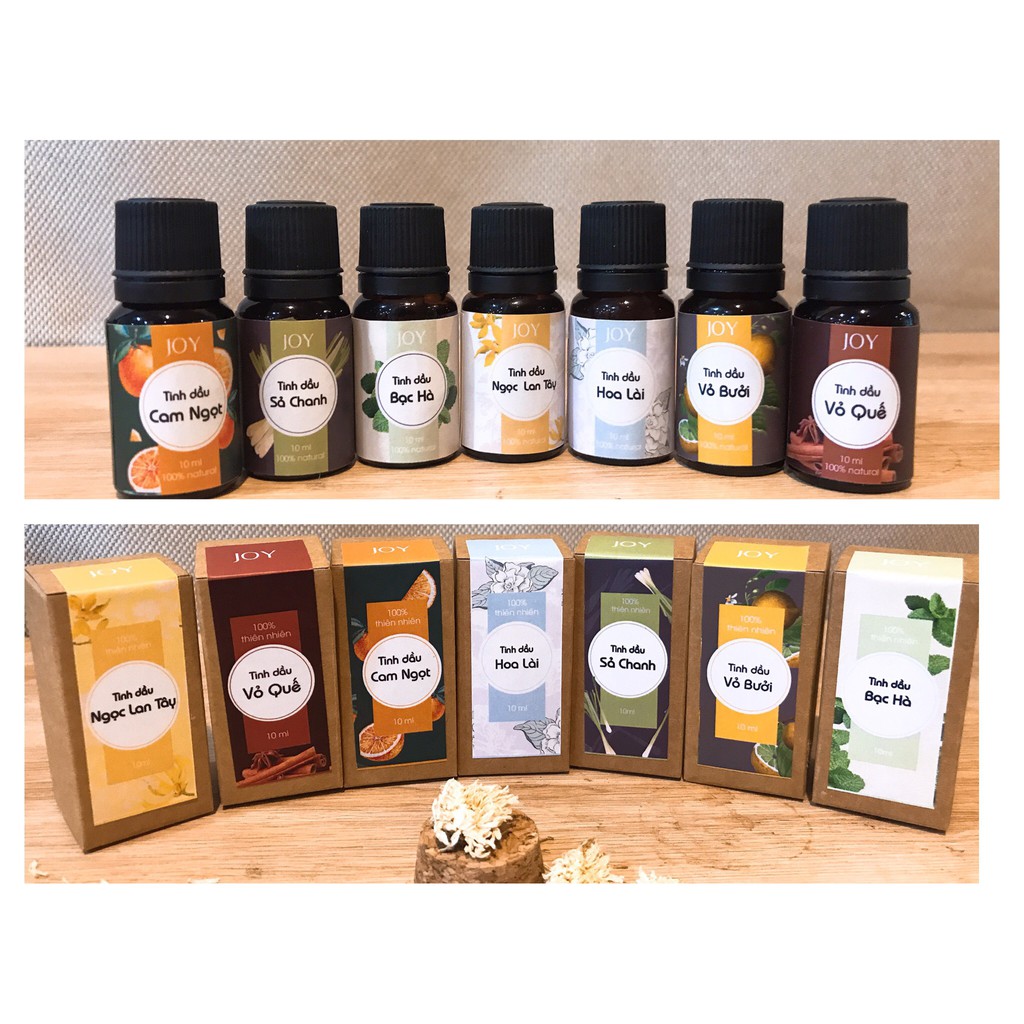 Combo 6 Chai Tinh Dầu Thiên Nhiên JOY 10ml - Tinh Dầu Xông Phòng - Được chọn mùi