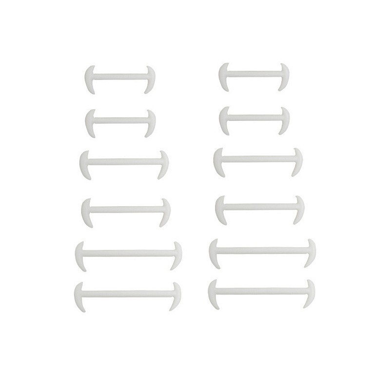 Bộ 12 dây giày silicon không cần buộc