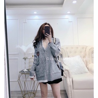 Áo khoác len ghi thừng