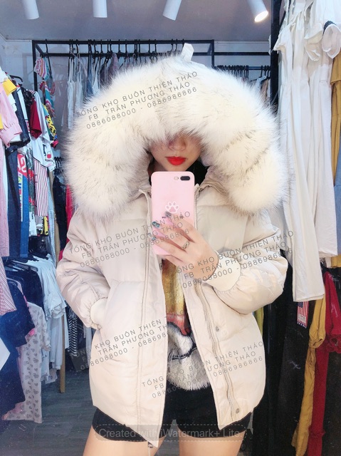 Áo Phao Mũ Lông Trơn Chất Liệu Phao Cực Ấm P058 - Thiện Thảo | BigBuy360 - bigbuy360.vn