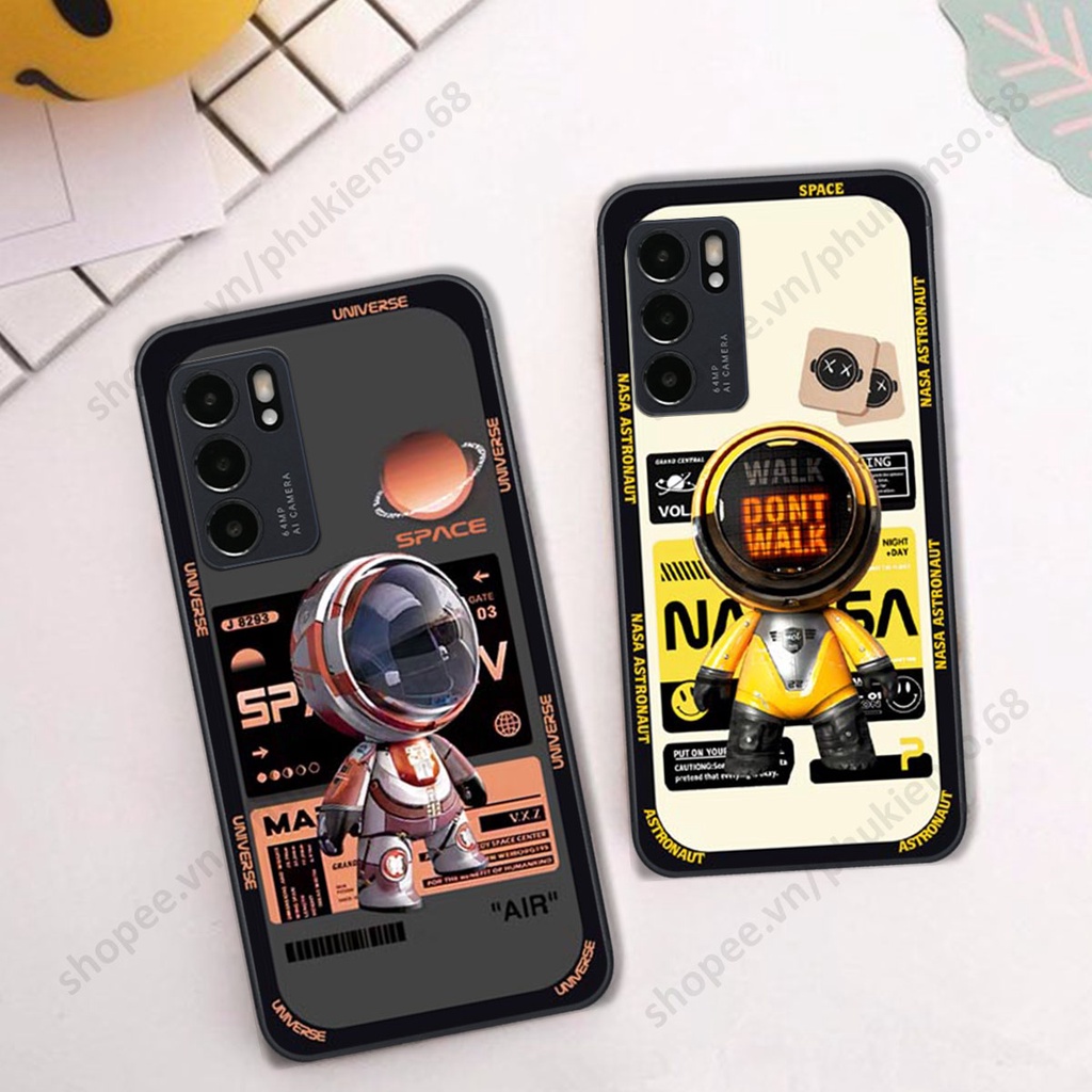 Ốp lưng Oppo Reno6 / Reno6 Z 5G / Reno 6 hình người máy, robot nasa đáng yêu dễ thương