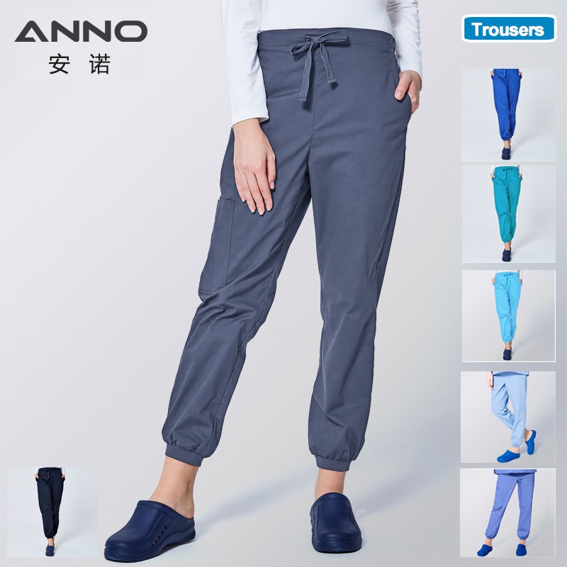 Quần làm việc Bác sĩ Y tá Đồng phục Quần áo đàn hồi Quần áo y tế nha khoa Quần chà điều dưỡng cho phụ nữ Nam