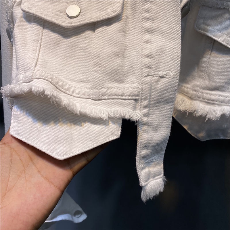 Áo Khoác Denim Dáng Rộng Phong Cách Hàn Quốc Thời Trang Cho Nữ