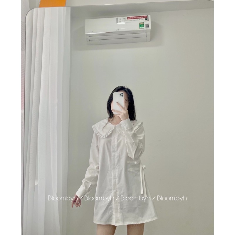 Áo baby doll thắt nơ bên sườn siêu xinh