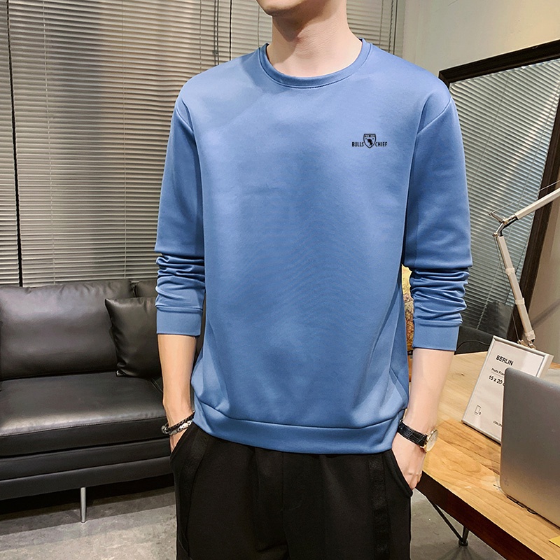 Áo tay dài cổ tròn thời trang thu đông cho nam | BigBuy360 - bigbuy360.vn