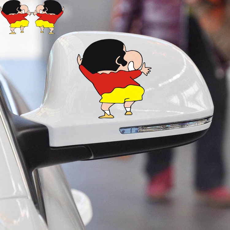 Miếng Dán Trang Trí Xe Hơi / Mô Tô Họa Tiết Hoạt Hình Cậu Bé Bút Chì Shin Chan Dễ Thương