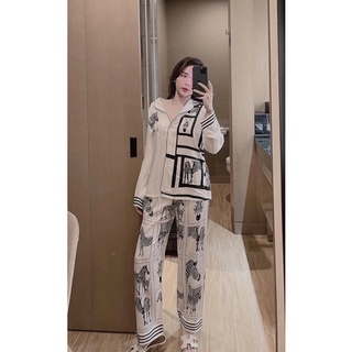 Bộ pịjama lụa ngựa vằn QCCC