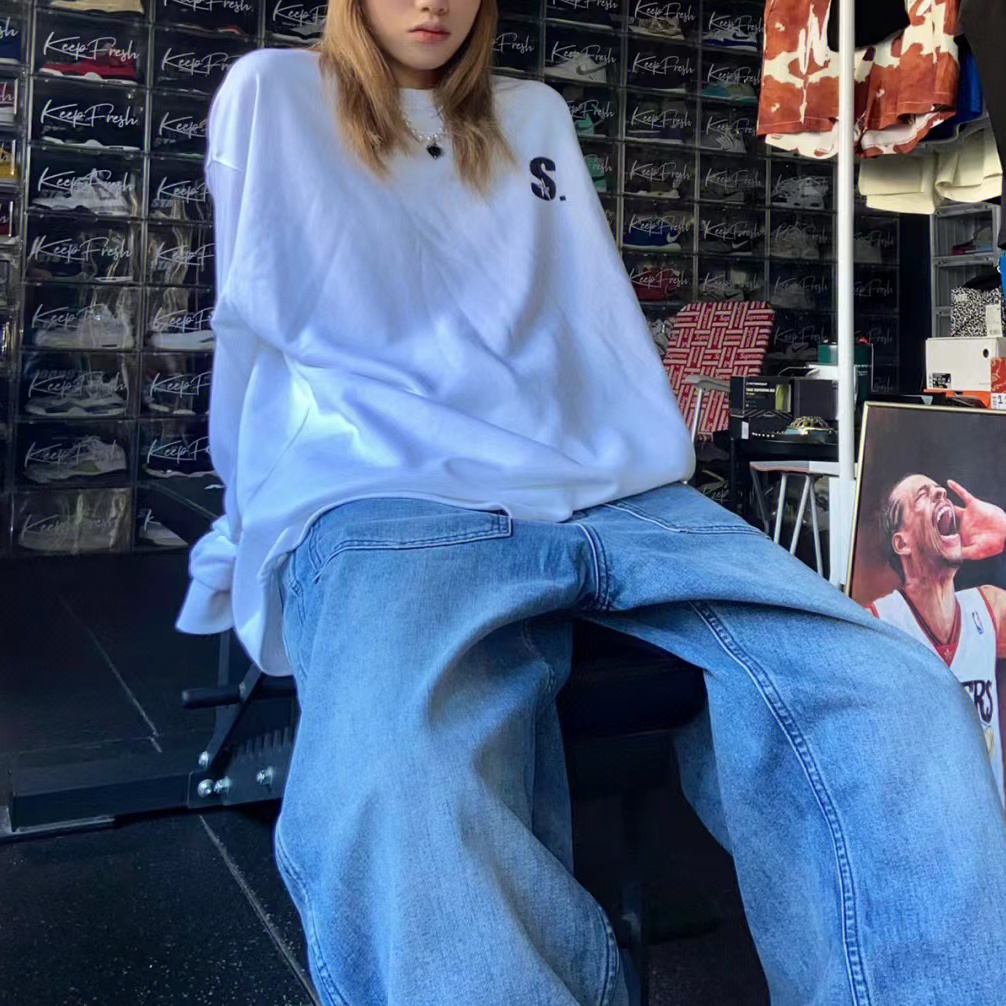 NRVP Mới Áo Thun Tay Dài Dáng Rộng In Chữ Phong Cách Hàn Quốc 2023