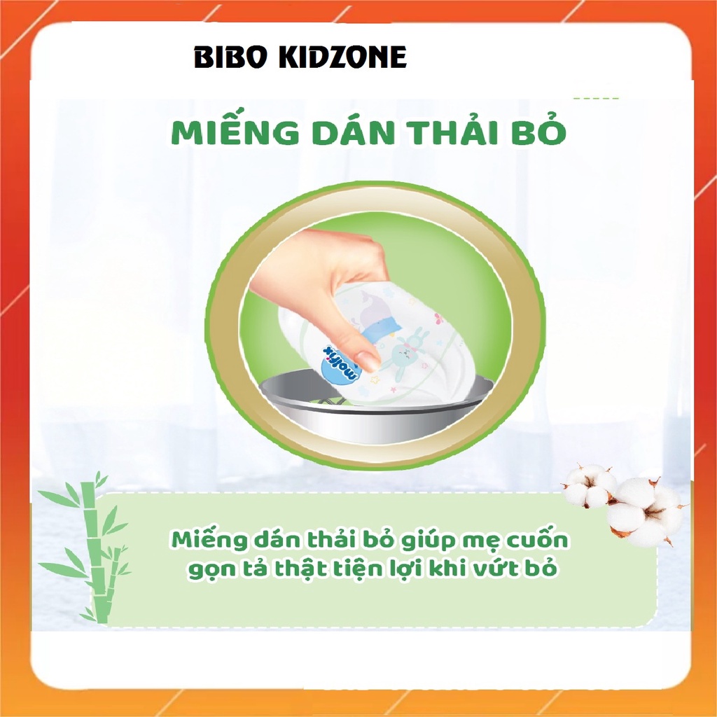 Bỉm quần Molfix thành phần sợi tre, bông organic- Size XXXL - Gói 24+6 miếng
