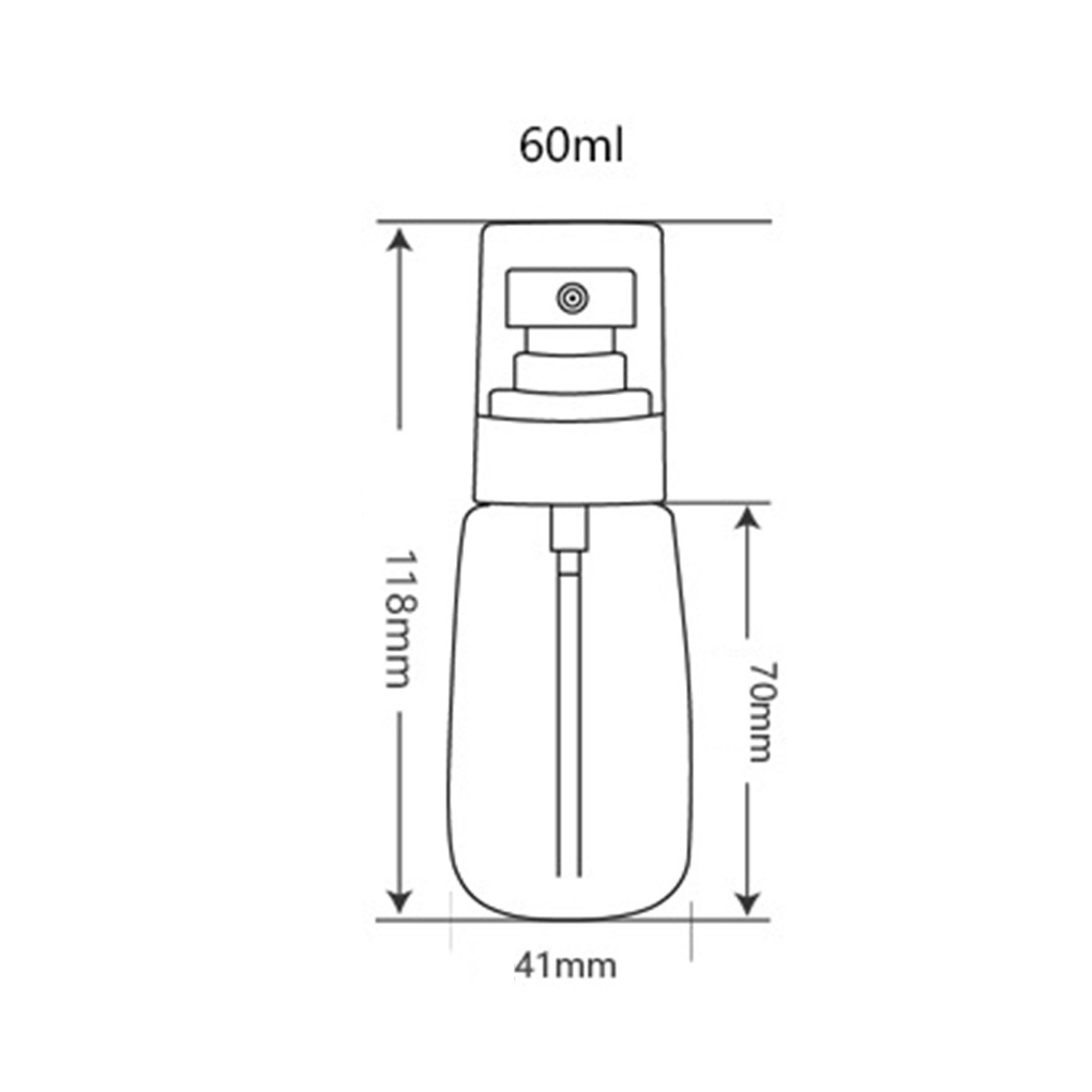 [Hàng mới về] Bình xịt dầu thơm bằng nhựa trong suốt 60ml | BigBuy360 - bigbuy360.vn