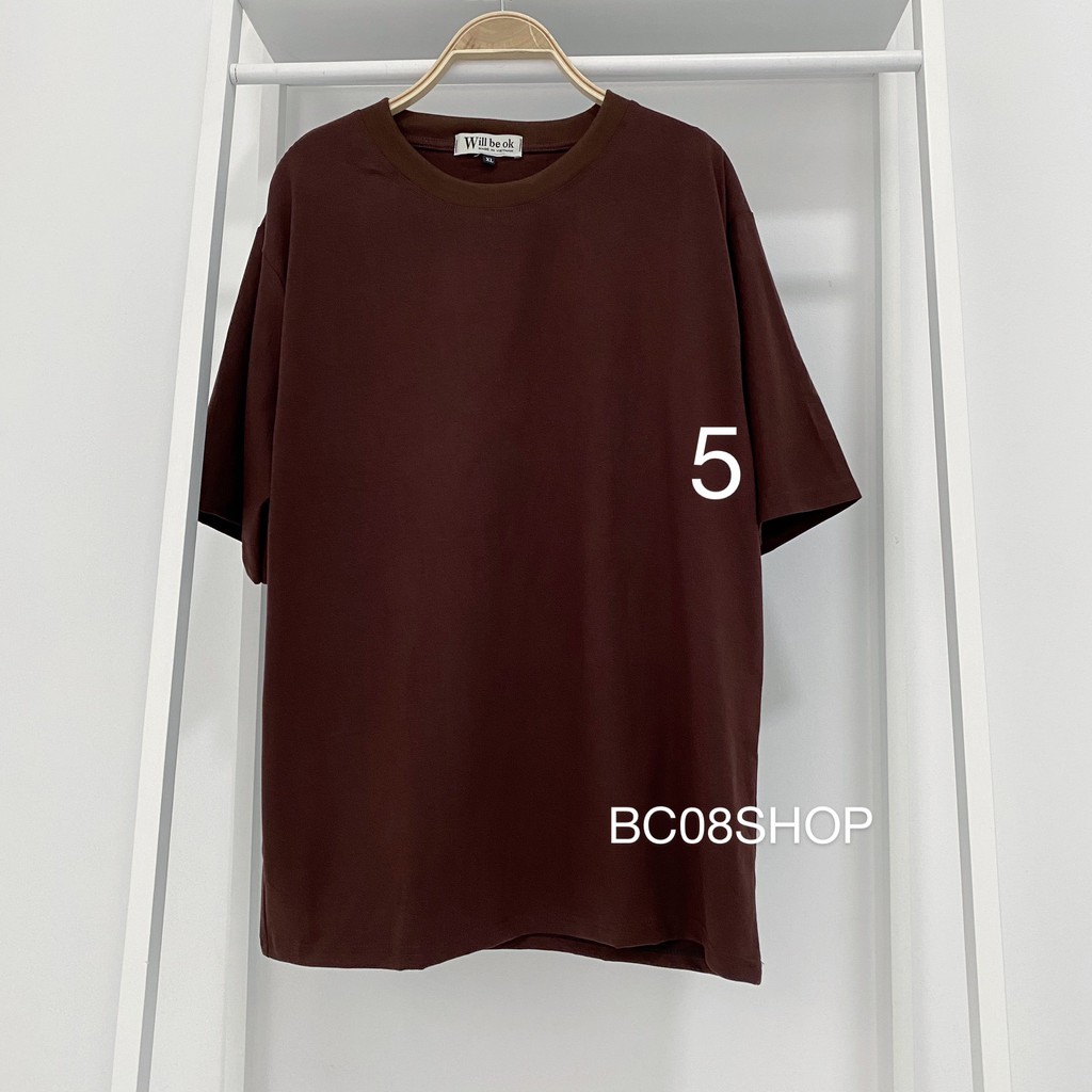 Áo Thun Trơn Tay Lỡ Unisex 5 màu Nam Nữ Basic