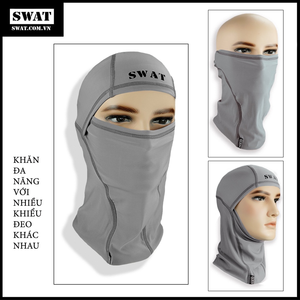 Khăn trùm đầu SWAT 3in1 chống nắng vải mềm mịn nhiều màu