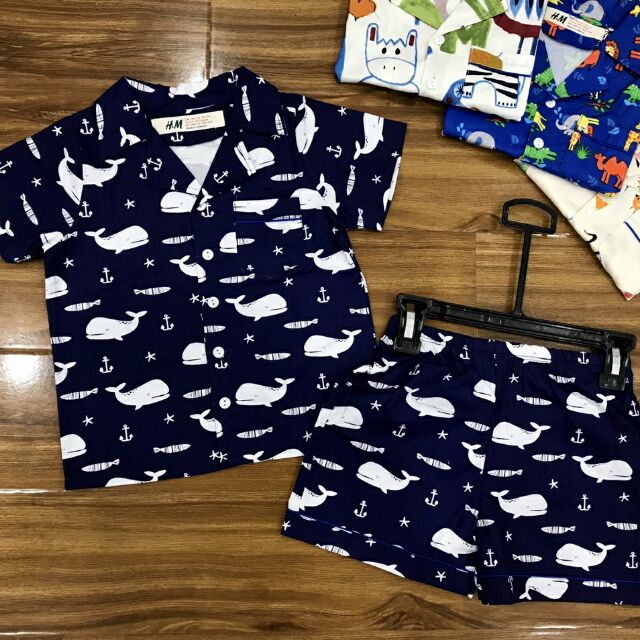 Pijama thô lụa bé trai(9_14Y)