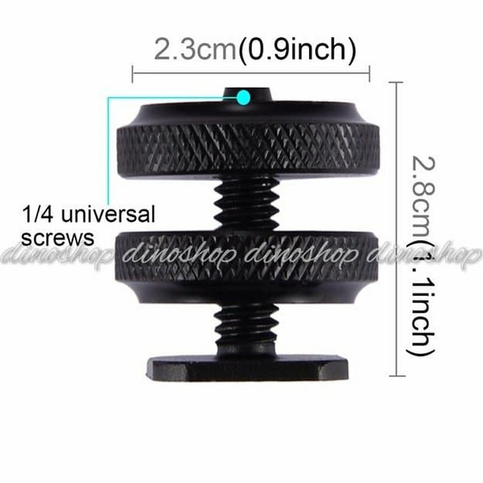 Hot Shoe To 1 / 4 Inch Flash Adapter Male Screw Dslr Gopro New Mới