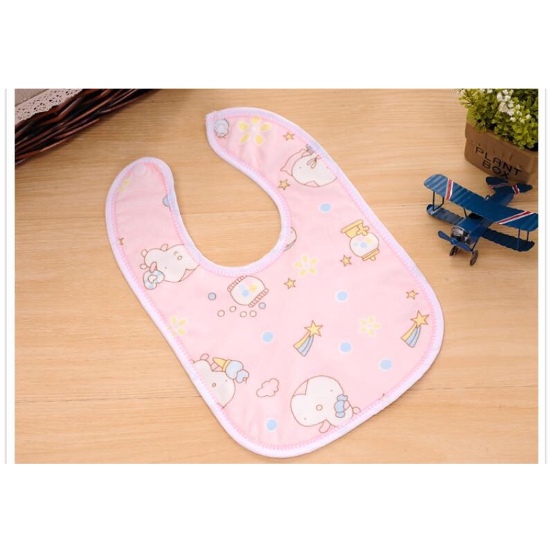 Yếm ăn dặm chống thấm có khuy bấm 100% cotton DD217