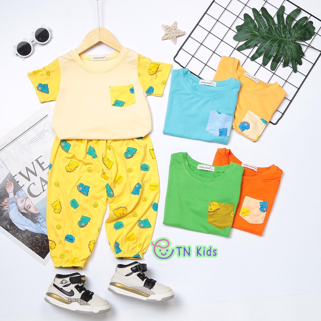 [Bé 7-19kg] Bộ tay ngắn quần dài thun lạnh tay dúng bèo cho bé gái từ 7-19kg HÀNG LOẠI 1